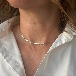 15 inch tri-color 14k Gold necklace